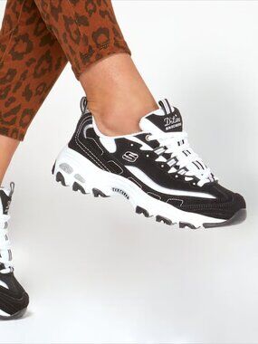 Skechers Sneakers D'Lites - Biggest Fan Black and White Athletic